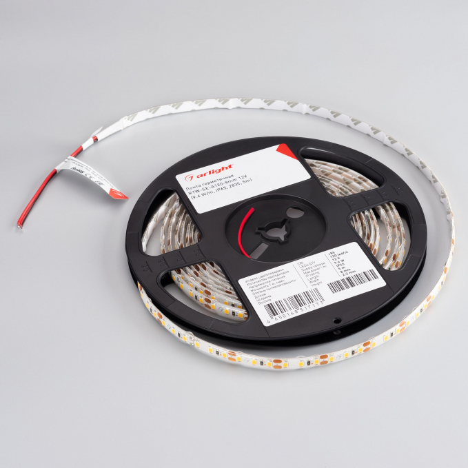 Светодиодная лента герметичная RTW-SE-A120-8mm 12V White6000 (9.6 W/m, IP65, 2835, 5m), Arlight, 014637(2), изображение 2