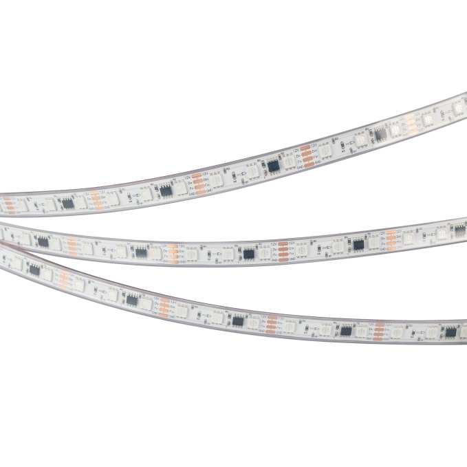 Светодиодная лента герметичная SPI-PS-B60-12mm 12V RGB-PX3-BPT (12 W/m, IP67, 5060, 5m), Arlight, 039599, изображение 2 Светодиодная лента герметичная SPI-PS-B60-12mm 12V RGB-PX3-BPT (12 W/m, IP67, 5060, 5m), Arlight, 039599, изображение 2