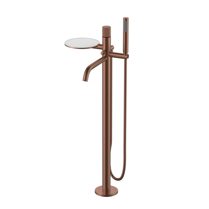 Смеситель напольный Boheme Stick 129-BRB.3 брашированная бронза
