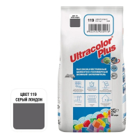 Затирка цементная Mapei Ultracolor Plus №119 Серый Лондон, 2 кг