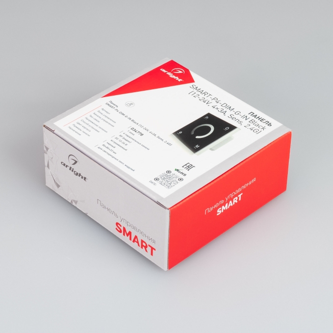 Панель SMART-P4-DIM-G-IN Black (12-24V, 4x3A, Sens, 2.4G), Arlight, 034778, изображение 2 Панель SMART-P4-DIM-G-IN Black (12-24V, 4x3A, Sens, 2.4G), Arlight, 034778, изображение 2