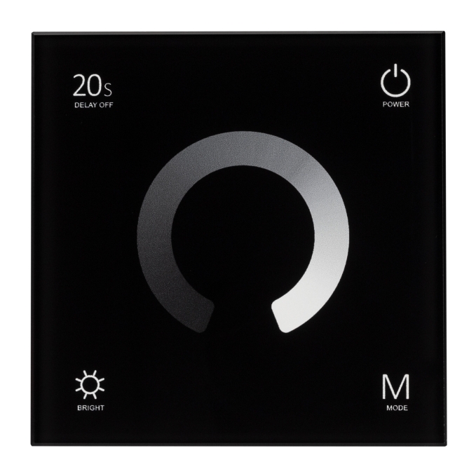 Панель SMART-P4-DIM-G-IN Black (12-24V, 4x3A, Sens, 2.4G), Arlight, 034778, изображение 3 Панель SMART-P4-DIM-G-IN Black (12-24V, 4x3A, Sens, 2.4G), Arlight, 034778, изображение 3