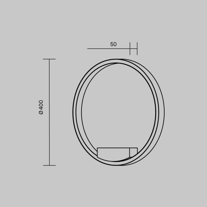 Настенный светильник (бра) Рим / Rim 3000-4000К 23Вт, MOD058WL-L25BK, изображение 4