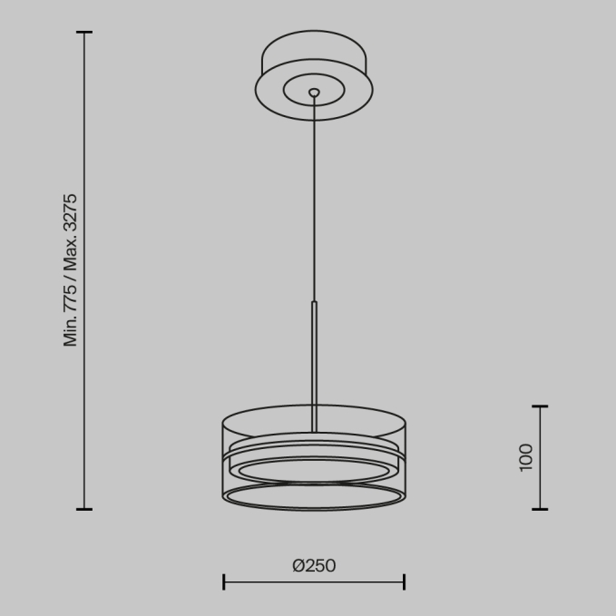 Подвесной светильник Левитация / Levitation 3000К 20Вт, MOD376PL-L30G3K, изображение 8 Подвесной светильник Левитация / Levitation 3000К 20Вт, MOD376PL-L30G3K, изображение 8