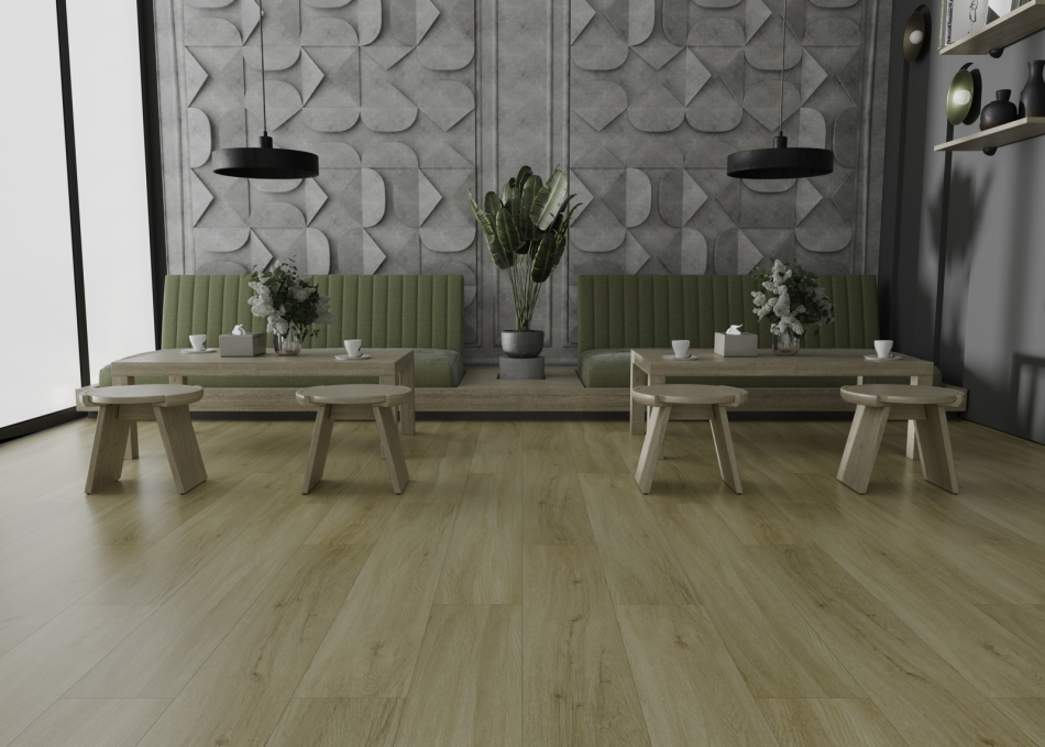 Ламинат SPC IDEAL Flooring Home Wood Mustard 02008, размер 180x1170×4,6 мм