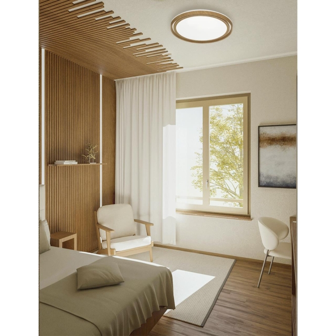 Светильник под дерево LED 18Вт 4000K D295 IP43 RUX WOOD BASICA SN 169 СОНЕКС 7640/AL, фото в интерьере 1 Светильник под дерево LED 18Вт 4000K D295 IP43 RUX WOOD BASICA SN 169 СОНЕКС 7640/AL, фото в интерьере 1