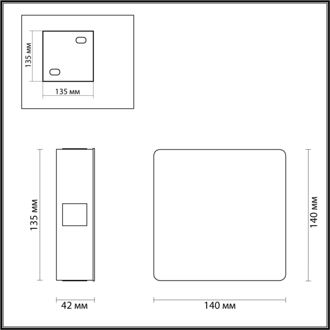 Настенный светильник IP20 LED 8W 444Лм 3000K VISTA HIGHTECH ODL21 333 ODEON LIGHT 4258/8WL, схема товара