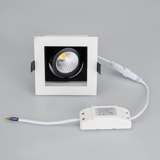 Светильник CL-KARDAN-S102x102-9W Warm (WH-BK, 38 deg), Arlight, 024126, изображение 1 Светильник CL-KARDAN-S102x102-9W Warm (WH-BK, 38 deg), Arlight, 024126, изображение 1