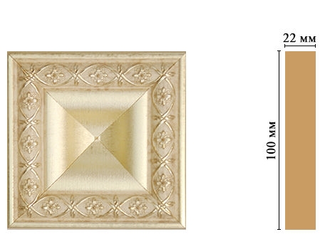 Вставка цветная Decomaster D207-937, 100x100x22 мм Вставка цветная Decomaster D207-937, 100x100x22 мм