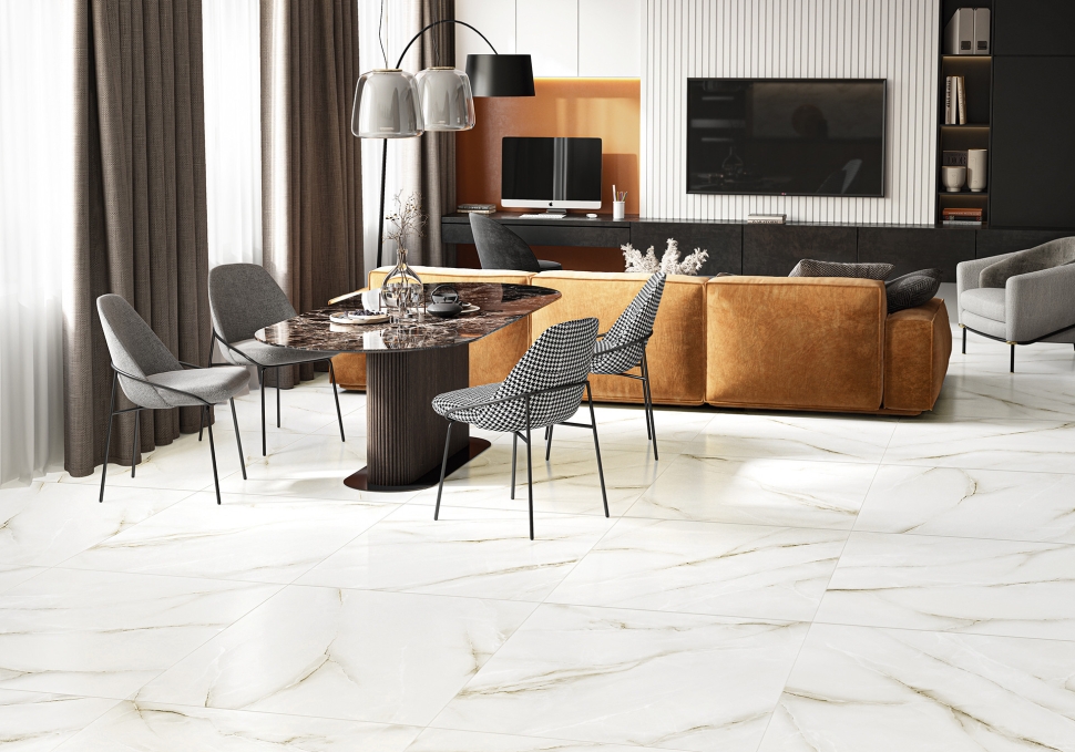 Керамогранит Alma Ceramica Bianco Chiara 57x114, GFA114BCH00L Керамогранит Alma Ceramica Bianco Chiara 57x114, GFA114BCH00L