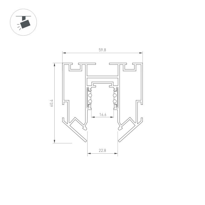 Трек встраиваемый MAG-ORIENT-TRACK-2653-STR-G-2000 (BK), Arlight, 046702, изображение 3 Трек встраиваемый MAG-ORIENT-TRACK-2653-STR-G-2000 (BK), Arlight, 046702, изображение 3