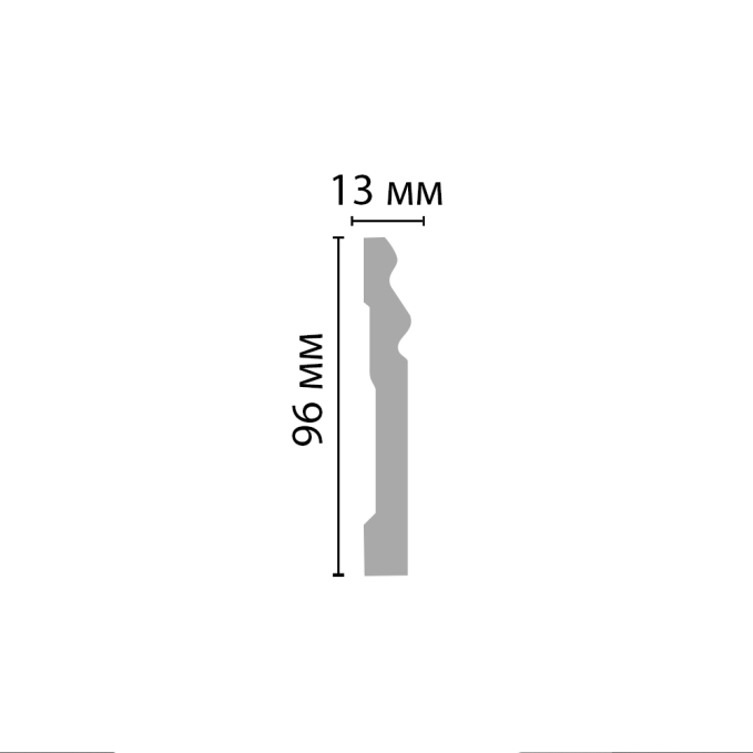 Плинтус напольный Decomaster A015, 96x13x2000 мм Плинтус напольный Decomaster A015, 96x13x2000 мм