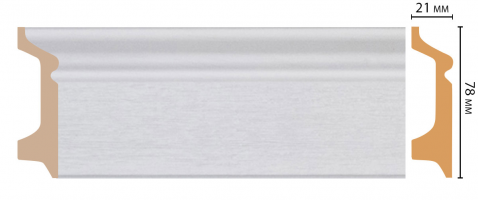 Плинтус напольный Decomaster D122-70ДМ, 78x21x2400 мм