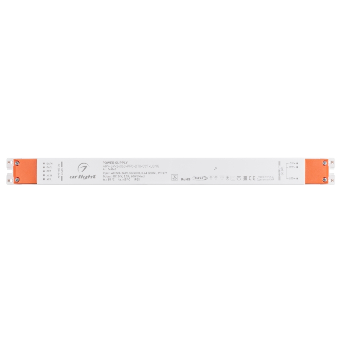Блок питания ARV-SP-24060-PFC-DT8-CCT-LONG (24V, 2.5A, 60W), Arlight, 048242, изображение 2