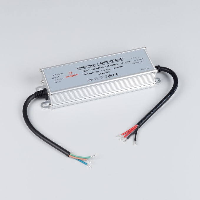 Блок питания ARPV-12250-A1 (12V, 21A, 252W), Arlight, 031513, изображение 3 Блок питания ARPV-12250-A1 (12V, 21A, 252W), Arlight, 031513, изображение 3