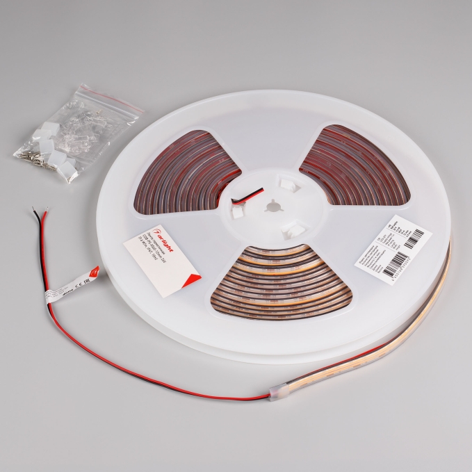 Светодиодная лента герметичная COB-PS-X560-12mm 24V Warm2700 (9.6 W/m, IP67, 10m), Arlight, 048910, изображение 3 Светодиодная лента герметичная COB-PS-X560-12mm 24V Warm2700 (9.6 W/m, IP67, 10m), Arlight, 048910, изображение 3