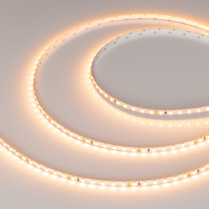Светодиодная лента RT-A120-5mm 24V Warm2400 (9.6 W/m, IP20, 2835, 5m), Arlight, 018100(2), изображение 1 Светодиодная лента RT-A120-5mm 24V Warm2400 (9.6 W/m, IP20, 2835, 5m), Arlight, 018100(2), изображение 1