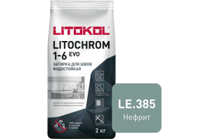 Затирка цементная Litokol Litochrom 1-6 Evo LE.385 Нефрит, 2 кг Затирка цементная Litokol Litochrom 1-6 Evo LE.385 Нефрит, 2 кг