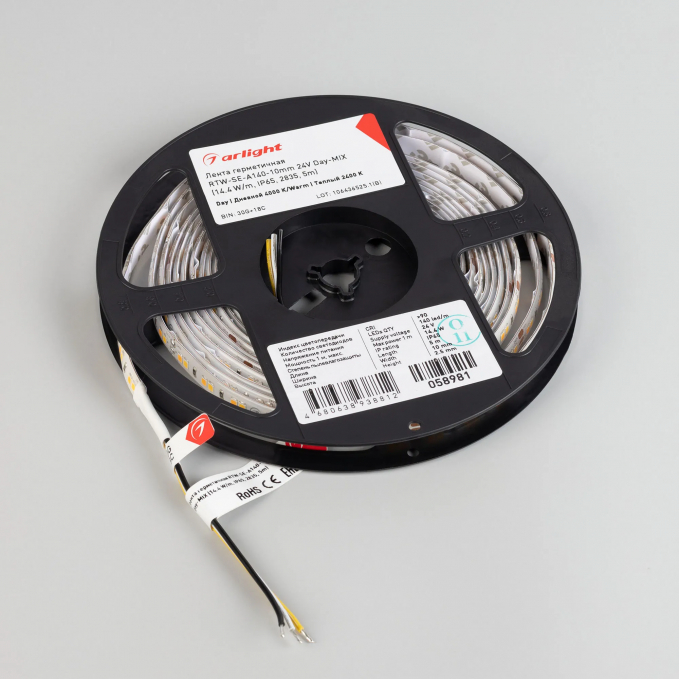 Светодиодная лента герметичная RTW-SE-A140-10mm 24V Day-MIX (14.4 W/m, IP65, 2835, 5m), Arlight, 058981, изображение 3 Светодиодная лента герметичная RTW-SE-A140-10mm 24V Day-MIX (14.4 W/m, IP65, 2835, 5m), Arlight, 058981, изображение 3