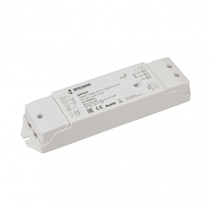 INTELLIGENT ARLIGHT Диммер SMART-PWM-103-72-RGB-PS-SUF Grey (12-48V, 3x6A, 2.4G), Arlight, 023023(1), изображение 1 INTELLIGENT ARLIGHT Диммер SMART-PWM-103-72-RGB-PS-SUF Grey (12-48V, 3x6A, 2.4G), Arlight, 023023(1), изображение 1