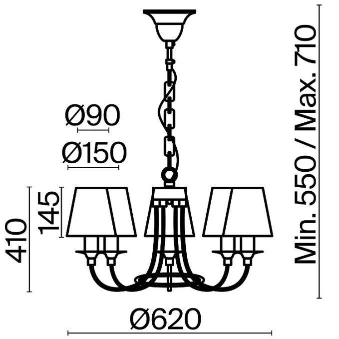 Люстра Корда / Corda E14x5, Freya, FR4402-PL-05-GB Люстра Корда / Corda E14x5, Freya, FR4402-PL-05-GB