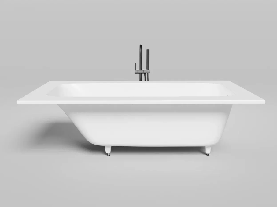 Ванна из литьевого камня Salini Orlanda Kit Plus 190x100 102114G белая глянцевая встраиваемая