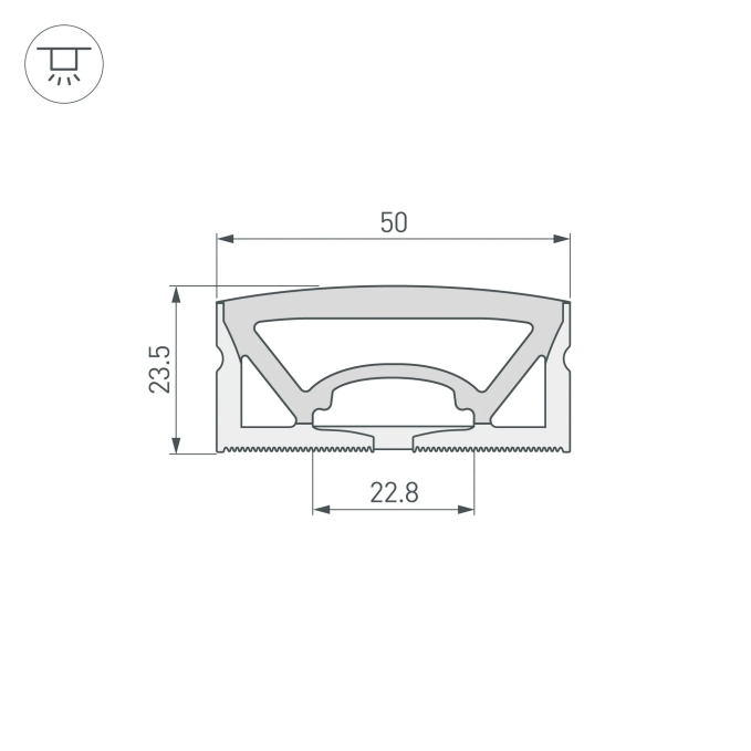 Силиконовый профиль WPH-FLEX-5025-TOP-S23-10m WHITE, Arlight, 050136, изображение 2 Силиконовый профиль WPH-FLEX-5025-TOP-S23-10m WHITE, Arlight, 050136, изображение 2