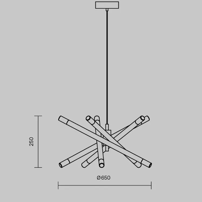 Подвесной светильник Жезлы / Wands, Freya, FR6130PL-L30B Подвесной светильник Жезлы / Wands, Freya, FR6130PL-L30B