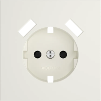 Накладка для розетки с заземлением и защитными шторками, с USB A+A, S70 (хлопок), Voltum, VLS000913