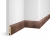 Плинтус Cosca Decor WP07 экошпон дуб Лава, 80x16x2400 мм, МДФ