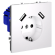 Розетка встраиваемая VOLTUM S70 с заземлением и защитными шторками, 16А, с USB, A+A, (белый матовый), Voltum, VLS040402