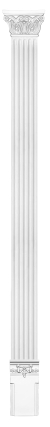 Комплект Decomaster DK-200-SET2: пилястра DK-200, капитель DK-203, основание DK-212
