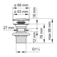 Донный клапан WasserKRAFT A046