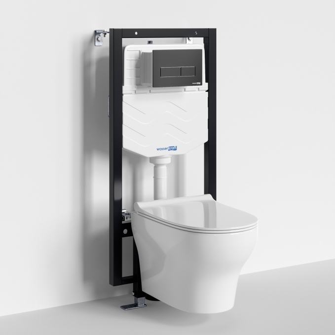 Система инсталляции с унитазом WasserKRAFT Vils 56TLT.010.ME.MB03.H001
