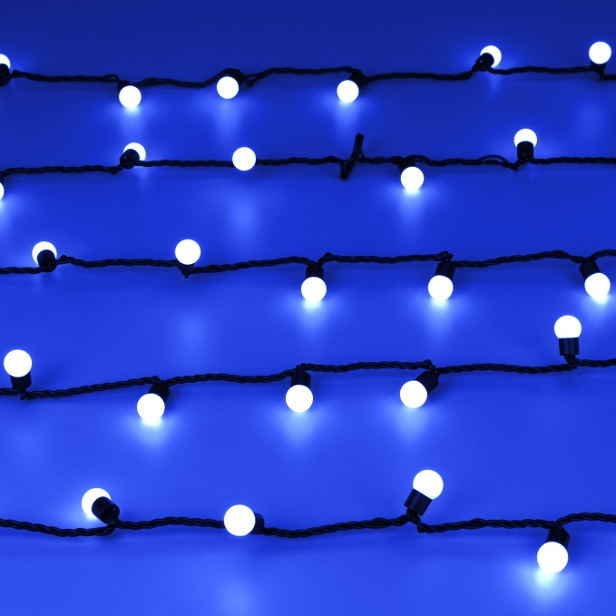 Светодиодная гирлянда ARD-BALL-CLASSIC-D17.5-10000-BLACK-100LED BLUE (230V, 7W), Arlight, 025582, изображение 4 Светодиодная гирлянда ARD-BALL-CLASSIC-D17.5-10000-BLACK-100LED BLUE (230V, 7W), Arlight, 025582, изображение 4