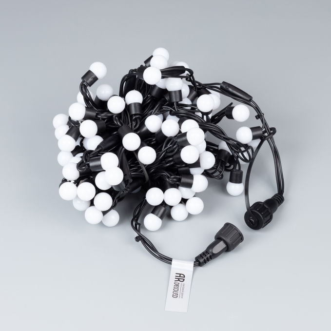 Светодиодная гирлянда ARD-BALL-CLASSIC-D17.5-10000-BLACK-100LED BLUE (230V, 7W), Arlight, 025582, изображение 5 Светодиодная гирлянда ARD-BALL-CLASSIC-D17.5-10000-BLACK-100LED BLUE (230V, 7W), Arlight, 025582, изображение 5