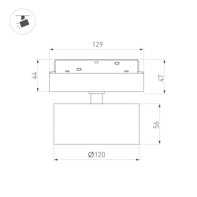 Светильник MAG-ORIENT-RONDO-R120-15W Day4000 (BK, 110 deg, 48V), Arlight, 048354, изображение 2 Светильник MAG-ORIENT-RONDO-R120-15W Day4000 (BK, 110 deg, 48V), Arlight, 048354, изображение 2