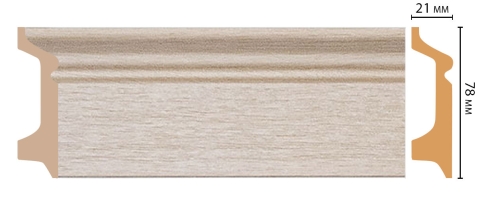 Плинтус напольный Decomaster D122-71ДМ, 78x21x2400 мм