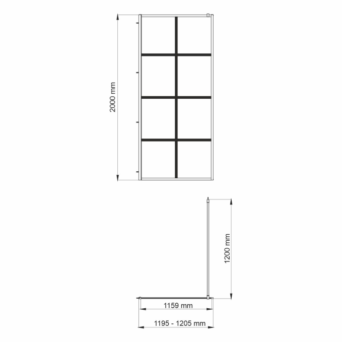 Перегородка WasserKRAFT Glan 66W40
