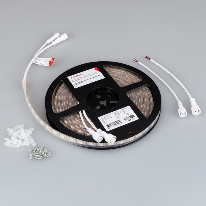 Светодиодная лента герметичная SPI-P-B60-12mm 5V RGB-PX1-BPT (12 W/m, IP66, 5060, 5m), Arlight, 041167, изображение 3