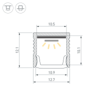 Профиль LINE-1212-2000 ANOD, Arlight, 062847