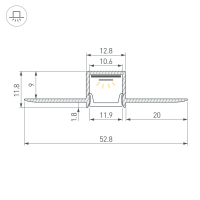 Профиль FANTOM-W12-2000 ANOD, Arlight, 040325
