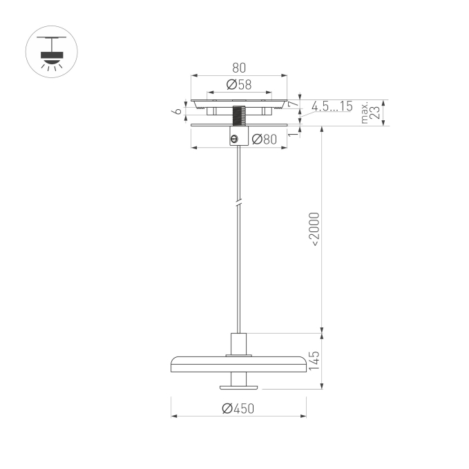 Светильник SP-KOTARO-R450-12W Warm3000 (BK-GR, 36 deg, 230V, TRIAC), Arlight, 057224, изображение 7 Светильник SP-KOTARO-R450-12W Warm3000 (BK-GR, 36 deg, 230V, TRIAC), Arlight, 057224, изображение 7