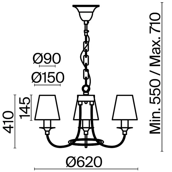 Люстра Корда / Corda E14x3, Freya, FR4402-PL-03-GB Люстра Корда / Corda E14x3, Freya, FR4402-PL-03-GB
