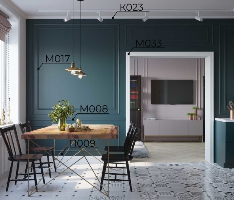 Карниз Cosca Decor KX023, 40х25x2000 мм, Экополимер
