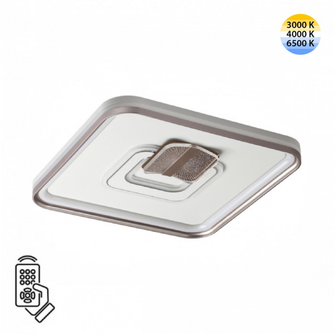 Светильник LED 85Вт 3000-6500K 490х490 IP20 пульт ДУ GEMINI PIKO LED SN 607 СОНЕКС 7786/85L, изображение 1 Светильник LED 85Вт 3000-6500K 490х490 IP20 пульт ДУ GEMINI PIKO LED SN 607 СОНЕКС 7786/85L, изображение 1
