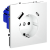 Розетка встраиваемая VOLTUM S70 с заземлением и защитными шторками, 16А, с USB, A+С, (белый матовый), Voltum, VLS040502