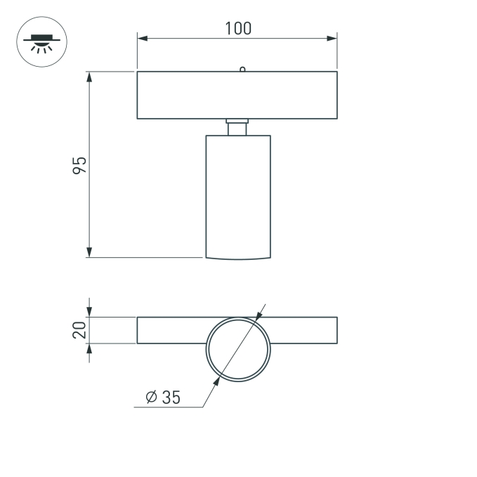 Светильник MAG-SPOT-25-R65-5W Warm3000 (BK, 30 deg, 24V), Arlight, 033676, изображение 3 Светильник MAG-SPOT-25-R65-5W Warm3000 (BK, 30 deg, 24V), Arlight, 033676, изображение 3