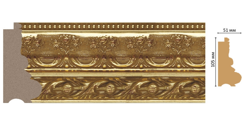Багет Decomaster 229-645, 105x51x2900 мм Багет Decomaster 229-645, 105x51x2900 мм