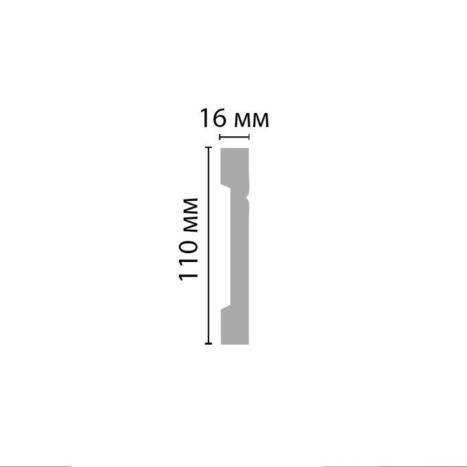 Плинтус напольный Decomaster A017, 110x16x2000 мм Плинтус напольный Decomaster A017, 110x16x2000 мм